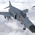 Multiple Fighter Jets Flying In Formation With Distinct Paint Schemes 3d model