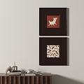 French abstract decorative painting 3d model