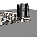 Bus Station Supporting Commercial 3d model