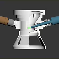 Precision Industrial Device Featuring Transparent Structure And Colored Components In Metal Housing