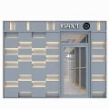 Stylish Clothing Store Interior Exterior With Mannequins Shelves And Modern Lighting