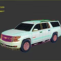 White Chevrolet SUV With Roof Rack And Sleek Spacious Body Design
