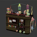 Steampunk Radio Portable Radio Desktop Radio Full Band Radio 3d model
