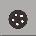 Modern Wall Light With Circular Dark Brown Frame And Star Shaped White Lamps