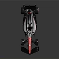 Sleek Black And Red Formula Racing Car With Aerodynamic Wings And Streamlined Design