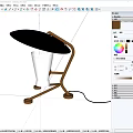 Chic Table Lamp With Black Lampshade Golden Stand And White Perforated Detail