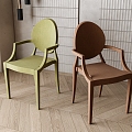 Modern single chair combination 3d model