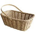 Natural Rattan Storage Basket With Sturdy Handle For Home Decoration