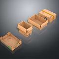 Practical Household Cardboard Storage Boxes in Various Sizes for Home Organizing