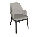 Modern Dining Chairs With Light Colored Fabric Seats And Dark Wooden Legs Design