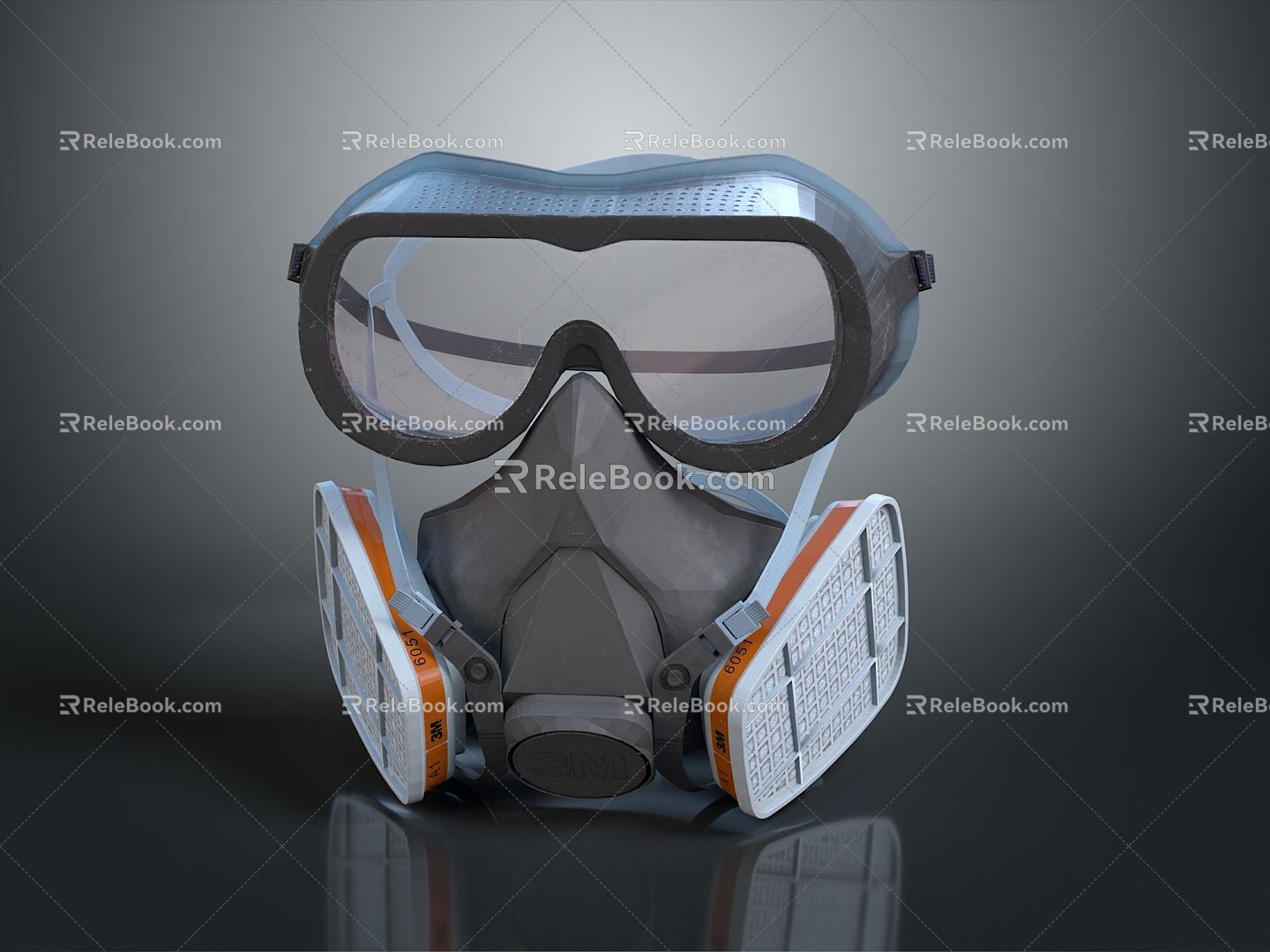 Gas Mask Science Fiction Gas Mask Gas Mask Respirator Breathing Mask Biochemical Mask Science Fiction Mask 3d model