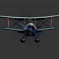 Glider Old World War II Old Aircraft Fighter 3d model