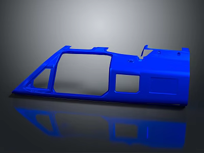 Blue Car Door Panel Automotive Part With Detailed Design And Smooth Surface 3d model