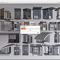 Diverse Architectural Door Window 3D Models With Various Designs And Structural Components