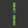 Pixel Art Green Dinosaur Characters With Different Poses Purple Creature And Cactus Plants