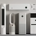 Contemporary White Home Appliances Collection Featuring Fans Purifiers And Air Conditioners