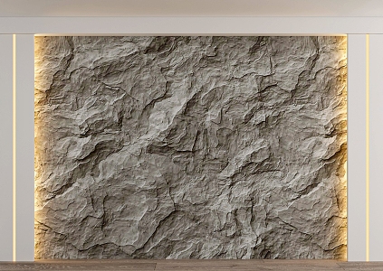 rubble background wall 3d model