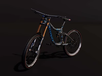 Modern Mountain Bike With High Performance Suspension System And Durable Frame 3d model