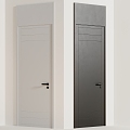 Single door wooden door 3d model