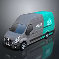 minibus minivan driverless bus school bus van box car 3d model