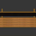 Wooden Bench Simple Design With Solid Wood Slatted Backrest And Seat