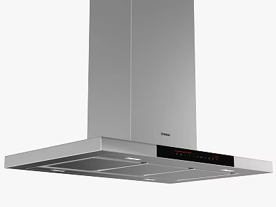 Siemens Stainless Steel Range Hood With Control Panel And Lighting Features 3d model