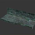 Rustic Wooden Stone Slab With Natural Rough Texture And Moss Accents