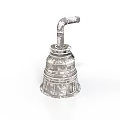 Metallic Industrial Equipment With Curved Pipe Tower Like Structure And Textured Surface