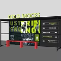 Interactive Zone With BOLD MOVES Sign Promotional Posters Red Bench And Information Displays