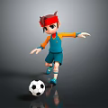 A Child Wearing Red Headband Actively Playing Soccer With Classic Black And White Ball