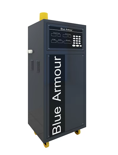 Blue Armour Household Appliance Vertical Design With Control Panel For Daily Use 3d model