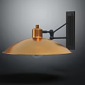 Stylish Gold Wall Mounted Lamp With Black Arm For Modern Home Decor