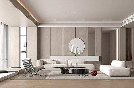 modern living room 3d model