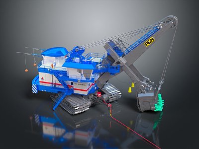 Modern crane large crane heavy crane toy crane 3d model