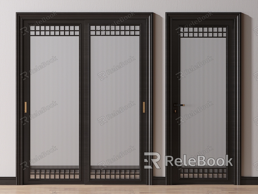 New Chinese-style sliding door model