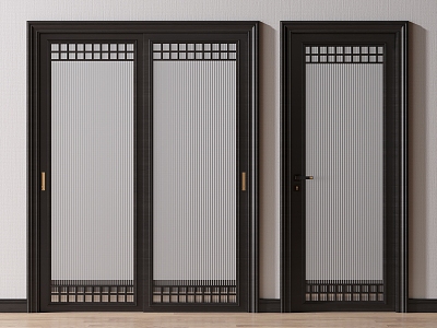 New Chinese-style sliding door model