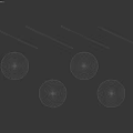 Glossy And Matte Gray Black Spheres With Textured Panel Components