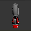 BEAR Military Weapon With Red Front Silver Body Black Grip And Support Structure