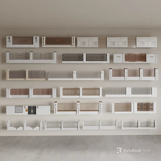 Building Facade Design Samples With Various Materials And Modern Exterior Styles 3d model