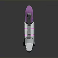 Futuristic Purple Pink Metallic Weapon With Ring Structure And Hi Tech Design