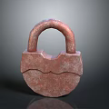 Rusty Metal Padlock As Essential Household Security Item For Daily Use