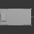 Medical Bed With Metal Frame Mattress Pillow And Wheels For Medical Facility Use