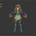 Anime Character Design With Black Red Outfit White Apron And Red Boots
