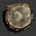 Natural Wooden Stump with Rough Bark Texture for Decorative Use 3d model