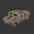Rugged Copper Colored Armored Off Road Vehicle With Antenna And Large Tires