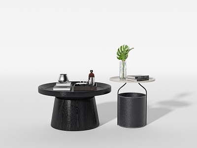 Modern coffee table side table ornaments 3d model