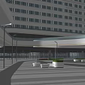Modern Urban Architecture With Two High Rise Buildings And Green Roof Commercial Complex