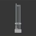 Industrial Metal Mesh Fence Structure With Support Posts And Base Plates