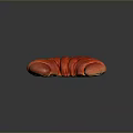 Freshly Baked Vibrant Red Croissant With Shiny Surface On Dark Background
