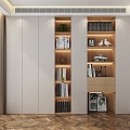 modern bookcase open bookcase 3d model